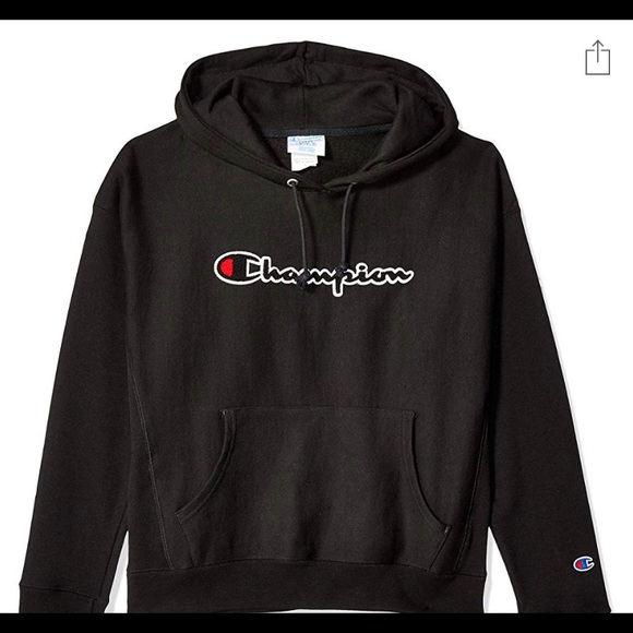 CHAMPION BLACK HODDIE